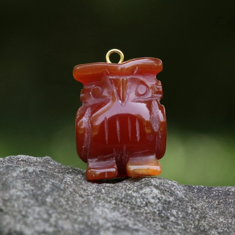 Natural Red Agate Carved Animal Shape Pendant Necklace Handcrafted Carnelian Gemstone Dolphin Bear Owl Sun Jewelry With Cord For Women