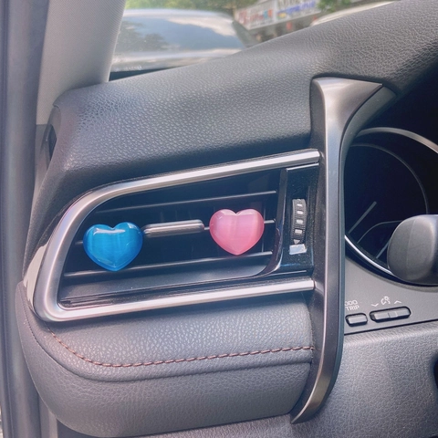 Herzförmige Katzenaugenstein Auto Lüftungsschlitz Clip Dekoration Bunte Mini Innenraum Ornament Universal Zubehör