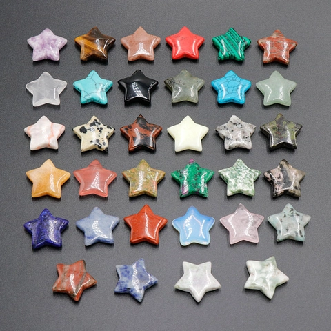 Star Shaped Polished Natural And Synthetic Crystal Gemstone Decorative Healing Stones For DIY Crafts Home Decor Varieties