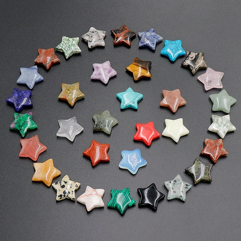 Star Shaped Polished Natural And Synthetic Crystal Gemstone Decorative Healing Stones For DIY Crafts Home Decor Varieties