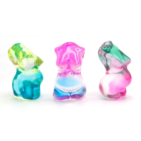 Female Torso Ornament K9 Crystal Pregnant Body Art Figurine Gradient Color Desktop Aesthetic Home Decor Handcrafted