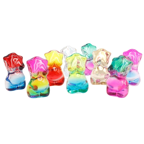 Female Torso Ornament K9 Crystal Pregnant Body Art Figurine Gradient Color Desktop Aesthetic Home Decor Handcrafted