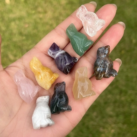 Natural Crystal Carved Bird Figurine Mini Animal Statue Healing Stone Agate Quartz Decoration Home Office Desk Ornament