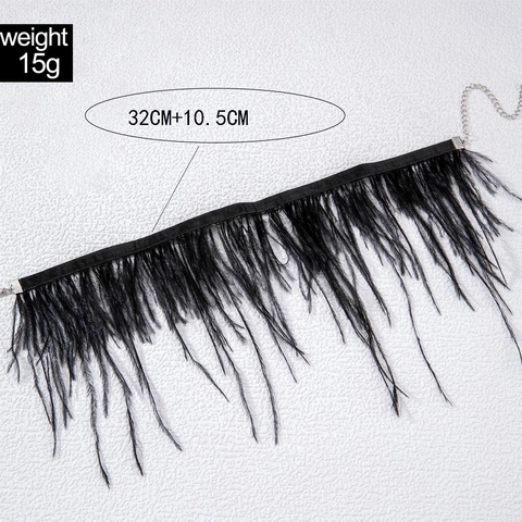 Feder Choker Halskette Satinband Fransen Gothic Sweet Cool Party Elegantes Accessoire Mode Schmuck Für Damen