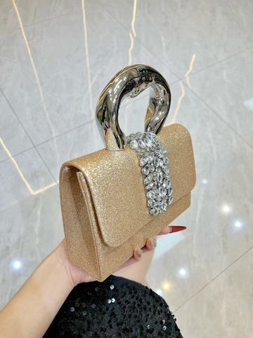 Sequin Glitzer Abendtasche Mit Strass Dekor Metall Schwan Griff Für Damen Hochzeit Party Luxus Clutch Handtasche