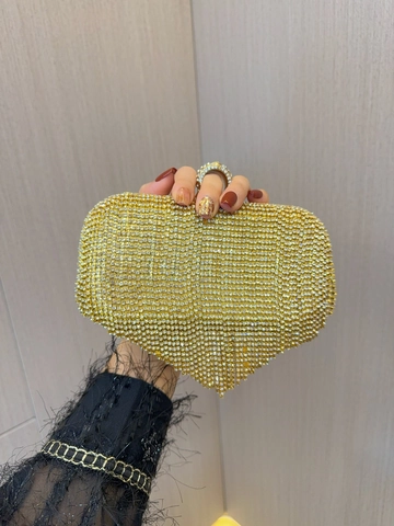 Pochette Da Sera Di Lusso Con Strass E Frange Manico Ad Anello Tracolla A Catena Per Matrimonio Festa Banchetto