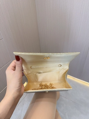 Rhinestone Evening Bag Sparkling Wedding Clutch Handbag With Metal Ring Handle For Women Party Formal Event