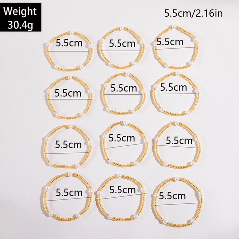 Fashion Beaded Bracelets Imitation Artificial Pearl Glass Seed Beads Bohemian Multilayer Jewelry For Women Luxury Style