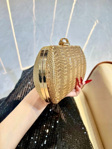 Damen Luxus Strass Abendtasche Glänzende Clutch Handtasche Für Bankett Party Mit Abnehmbarer Kette Gold Silber Schwarz Clutch