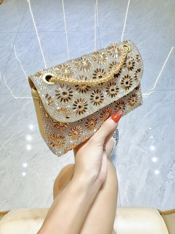 Borsa Da Sera Con Strass Pochette Di Lusso Con Motivo Floreale In Cristallo Per Feste E Matrimoni Con Tracolla A Catena