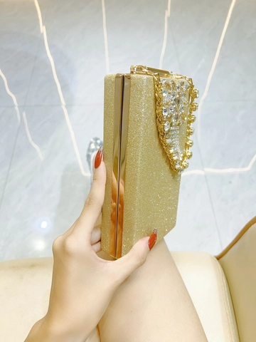 Borsa Da Sera Farfalla Con Strass Da Donna Pochette Rigida Glitterata Borsa Da Cerimonia Matrimonio Con Catena Metallica