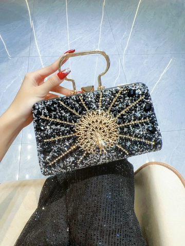 Pochette Da Sera Con Strass Pavone Borsa Di Lusso Con Manico In Metallo Per Matrimonio Festa Banchetto Accessorio Formale Elegante