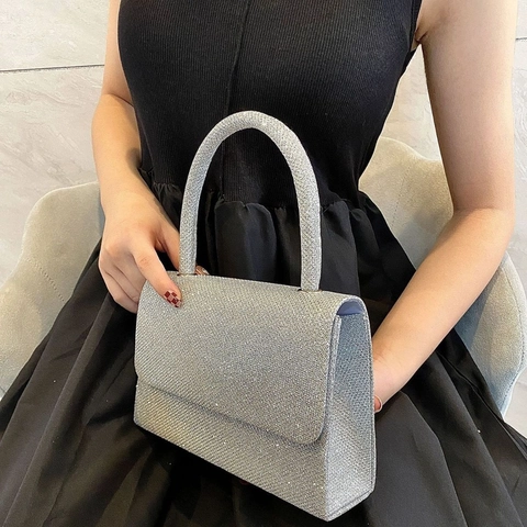 Borsa da Sera in Paillettes alla Moda da Donna Borsa a Mano Glitterata per Matrimonio Festa Banchetto Elegante Pochette Formale