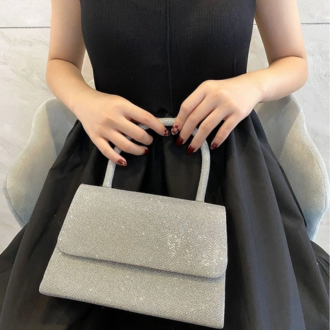 Borsa da Sera in Paillettes alla Moda da Donna Borsa a Mano Glitterata per Matrimonio Festa Banchetto Elegante Pochette Formale