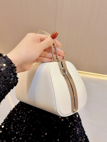 Borsa Da Sera Da Donna Pelle PU Chiusura Con Strass Manico In Metallo Borsa Da Festa Matrimonio Con Tracolla Catena