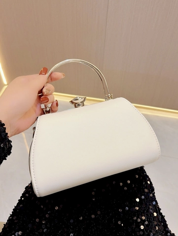 Borsa Da Sera Da Donna Pelle PU Chiusura Con Strass Manico In Metallo Borsa Da Festa Matrimonio Con Tracolla Catena