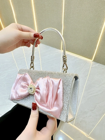 Strass Schleife Abendtasche Für Damen Luxus Satin Schleifenknoten Clutch Handtasche Mit Kettengurt Formelle Hochzeit Party Kleine Quadratische Tasche
