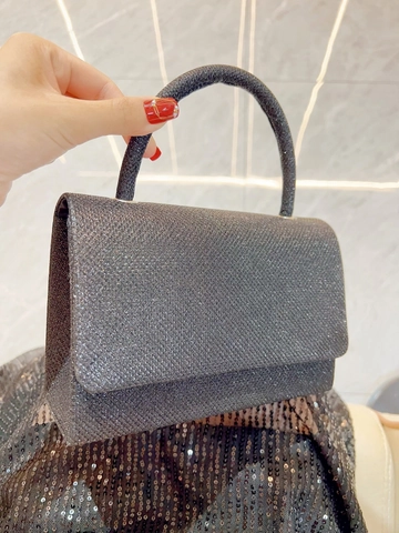 Bolso De Noche Brillante Elegante Con Lentejuelas Bolso De Mano Pequeño Cuadrado Para Mujer Banquete Fiesta Boda Con Asa Y Cadena