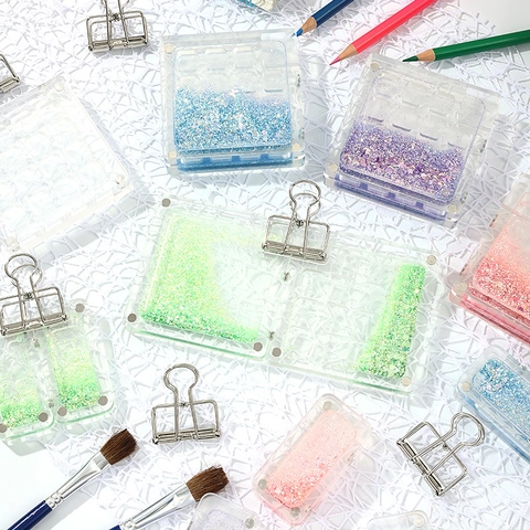 Clear Acrylic Quicksand Palette Box Magnetic Watercolor Paint Tray Multi Grids Portable Art Supplies For Artists Students