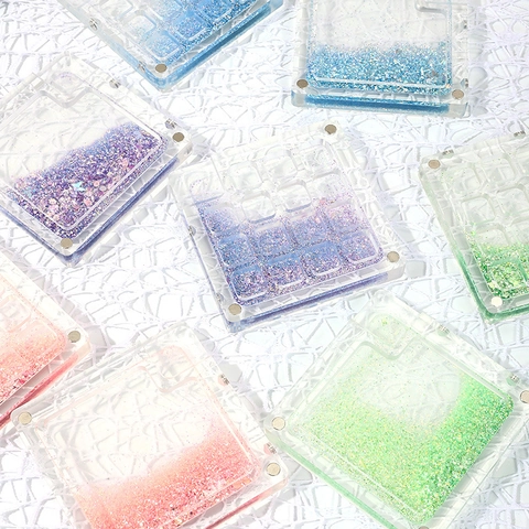 Clear Acrylic Quicksand Palette Box Magnetic Watercolor Paint Tray Multi Grids Portable Art Supplies For Artists Students