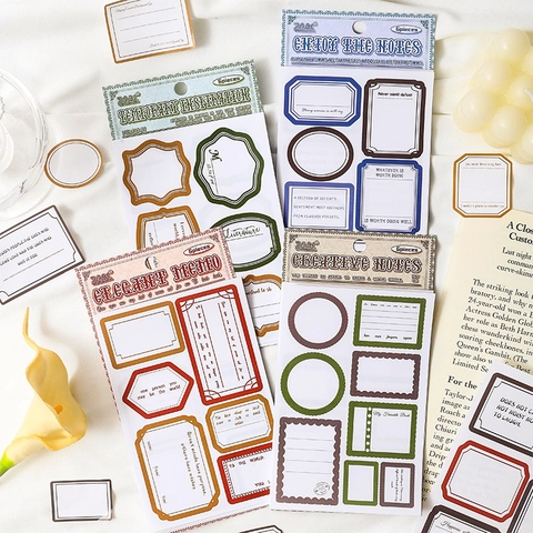 Vintage Decorative Border Stickers Adhesive Labels For Scrapbooking Journaling DIY Arts Crafts Aesthetic Stationery