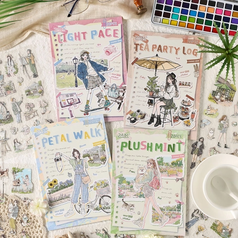 PET Decorative Sticker Book Leisure Life Series Human Pets Theme DIY Scrapbooking Stickers For Journal Planner Art Decor