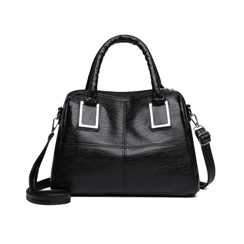 Women Fashion PU Leather Tote Bag Litchi Texture Large Capacity Crossbody Shoulder Bag Adjustable Strap Commuter Handbag