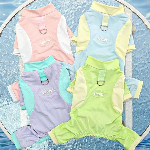 Maglietta Refrigerante Per Animali Domestici Rete Traspirante Protezione Solare Gilet Per Cani Con Anello A D Per Guinzaglio