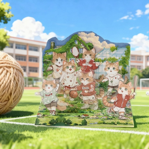 Simpatici Adesivi in PET con Gatti Impermeabili Animali Cartoni Animati Decalcomanie Decorative Fai Da Te per Diario