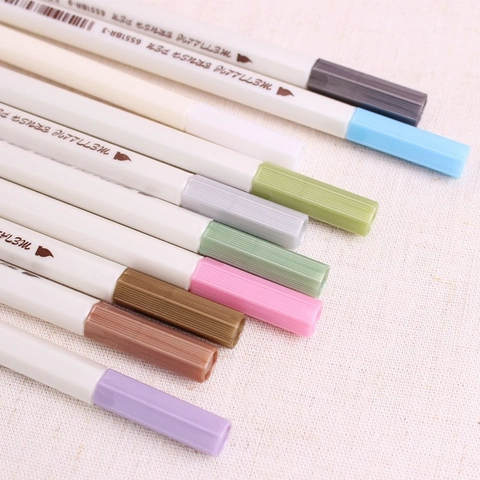 Metallic Brush Pens Soft Tip Art Markers For DIY Scrapbooking And Card Making High Coverage Ink