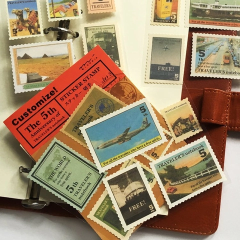 Retro Reise Poststempel Aufkleber Papier Nostalgisch DIY Journal Dekoration Für Notizbuch Planer Scrapbooking