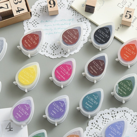 Water Drop Ink Pad Colorful Special Pigment For Rubber Stamps DIY Craft Scrapbooking Journaling Finger Painting