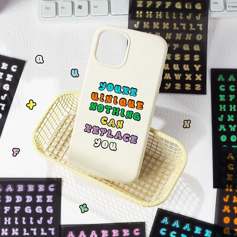 3D Puffer Alphabet Aufkleber PET Wasserdicht Abnehmbar DIY Journal Scrapbooking Süßer Koreanischer Stil Buchstaben Zahlen
