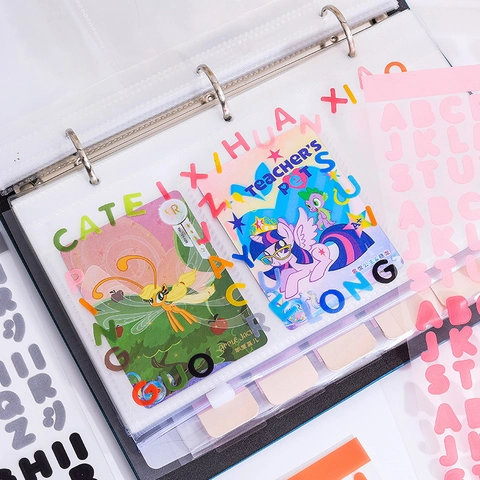 Wasserdichte PET Alphabet Aufkleber Bunte Großbuchstaben A-Z Dekore Für Scrapbooking Journaling DIY Schreibwaren Dekor