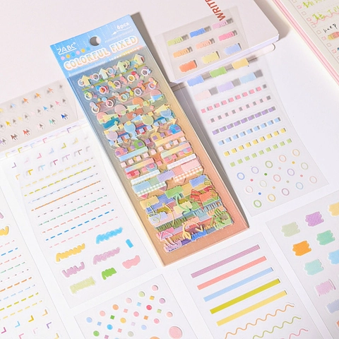 Wasserdichte PET Aufkleber Transparente Indexetiketten Für Scrapbooking Journaling Bastelplaner Dekoration