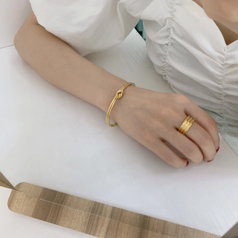 Minimalistische Meerlaagse Titanium Stalen Ring Verguld Spiraal Band Voor Vrouwen Geometrische Gepolijste Sieraden Accessoire