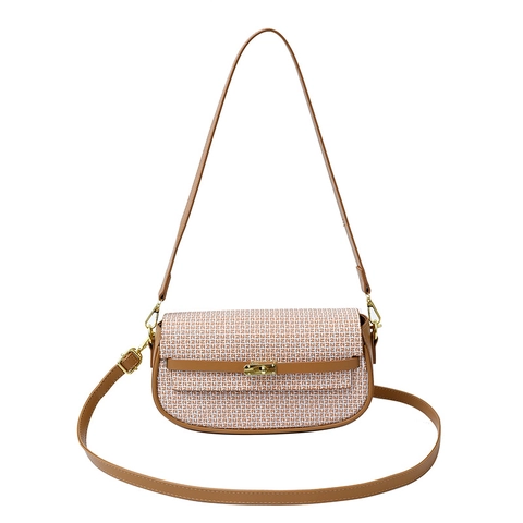 Bolso Bandolera Vintage para Mujer Cuero PU Patrón Geométrico Tejido Bolso Cuadrado Pequeño Con Cierre de Metal Dorado Bolso de Hombro