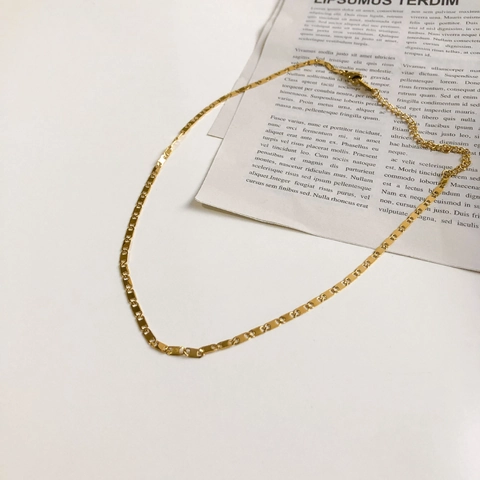 Titanstahl Schweinenase Gliederkette Choker Halskette Vergoldet Minimalistische Geometrische Modeschmuck Für Damen