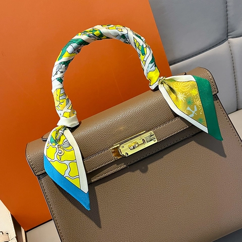 Bedruckter Schmaler Twilly Schal Für Handtaschengriff Band Dekoration Modisches Satinnähnliches Polyester Hals Haar Zubehör