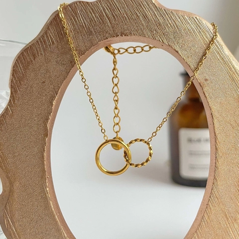 Bracciale A Cerchi Intrecciati In Acciaio Al Titanio Placcato Oro Stile Coreano Minimalista Per Donna Gioielli Eleganti