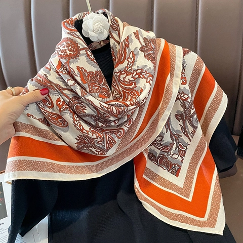 Retro Paisley Pattern Square Scarf Satin Like Satin Shawl Versatile Lightweight Neck Wrap For Women Elegant Fashion Vintage