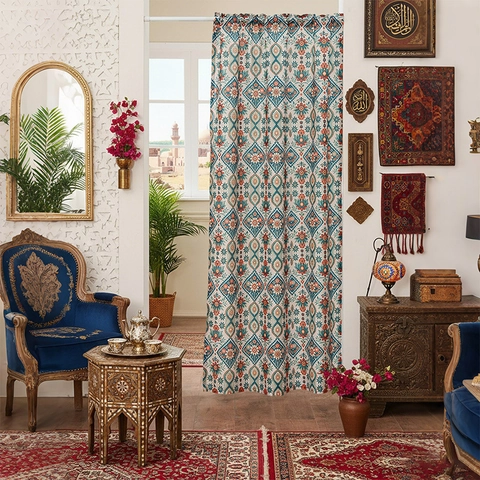 Bohemian Door Curtain Polyester Geometric Mandala Ethnic Pattern Home Bedroom Kitchen Partition Decorative Hanging