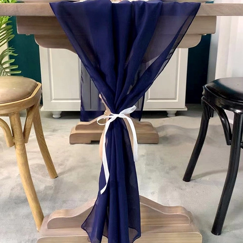 Runner Da Tavola In Chiffon Trasparente Tinta Unita Elegante Tessuto In Gaza Fluido Per Matrimonio Festa Banchetto