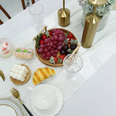 Velvet Table Runner Solid Color Soft Luxury Tablecloth For Wedding Party Hotel Nordic Style Home Banquet Dinner Decor