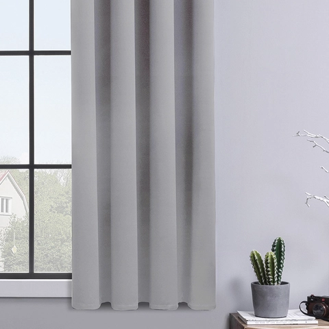 Verdunkelungsvorhänge Polyester Einfarbig Ösentop Geräuschreduzierend Moderner Stil Für Schlafzimmer Wohnzimmer
