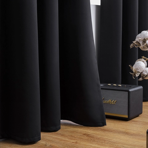 Verdunkelungsvorhänge Polyester Einfarbig Ösentop Geräuschreduzierend Moderner Stil Für Schlafzimmer Wohnzimmer