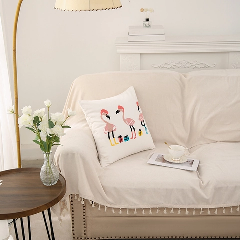 Cartoon Animal Zebra Flamingo Printed Polyester Cushion Cover Decorative Christmas Throw Pillow Case For Sofa Home Decor