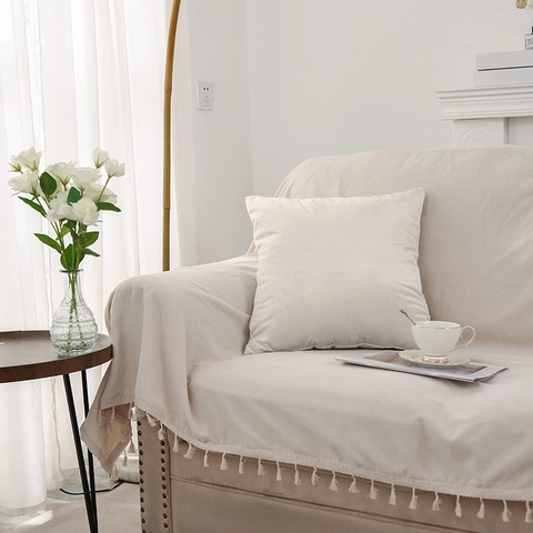 Holland Velvet Pillow Covers Solid Color Soft Cushion Cases Decorative For Sofa Couch Living Room Bedroom Minimalist