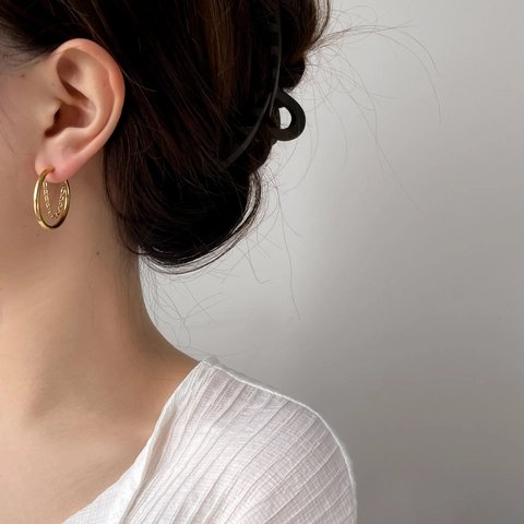 Orecchini A Cerchio Placcati Oro Acciaio Al Titanio Catena Con Nappine Minimalista Huggie Per Donna Stile Chic Francese