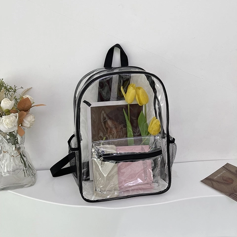 Mode Transparante PVC Rugzak Waterdicht Doorzichtige Schooltas Student Minimalistisch Grote Capaciteit Reizen Daypack